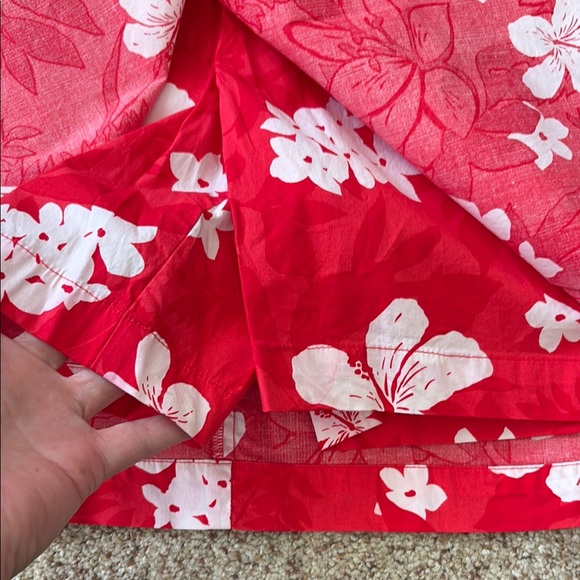 White Stag Women’s Floral VTG Red Hawaiian Hibiscus SKORT Size 10 - Picture 8 of 12